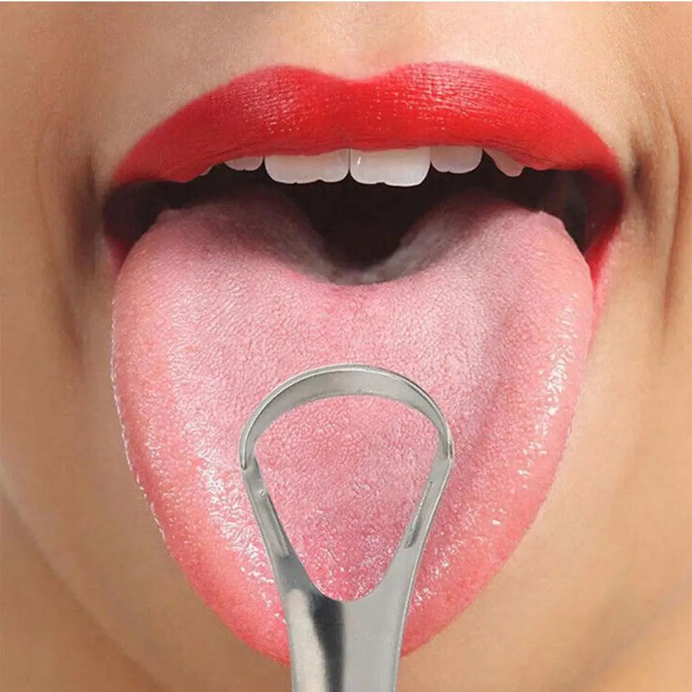 1Pc Stainless Steel Tongue Scraper Tongue Coating Cleaner Tonguecoating Brush Cleaning Tongue Coating Removing Bad Breath