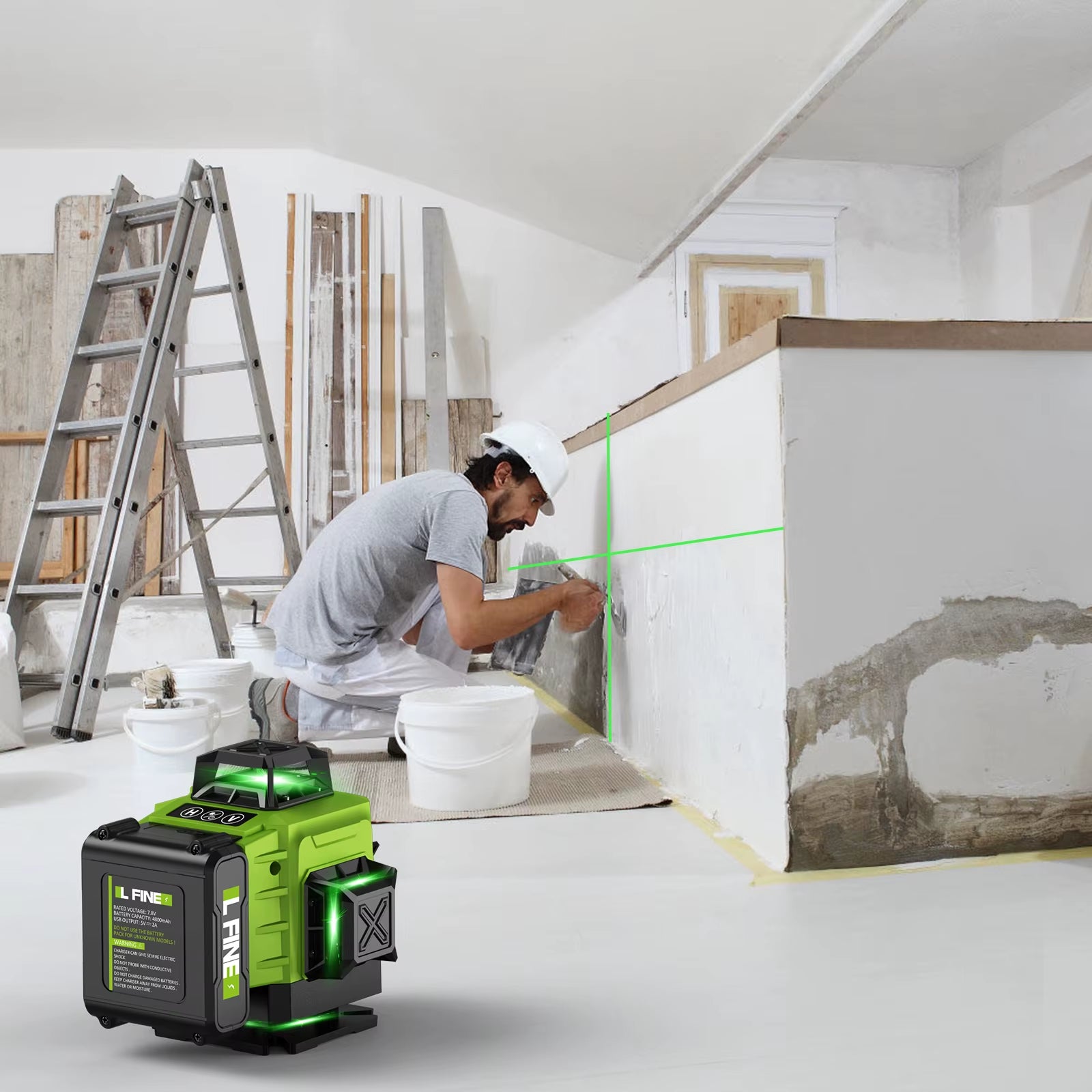 Lfine2/4D16 Lines 360°Self-Leveling Laser Levels Optional Tripod and Vertical Professional Laser Level Tool
