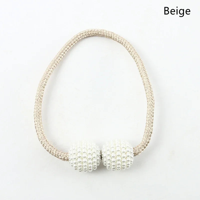 1/2PCS Pearl Magnetic Curtain Clip Curtain Holders Tie Back Buckle Clips Hanging Ball Buckle Tie Back Curtain Decor Accessories