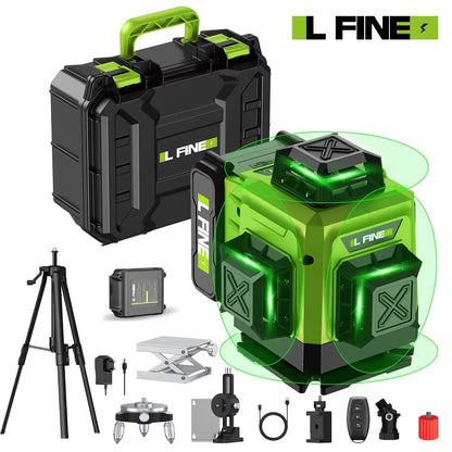 Lfine2/4D16 Lines 360°Self-Leveling Laser Levels Optional Tripod and Vertical Professional Laser Level Tool